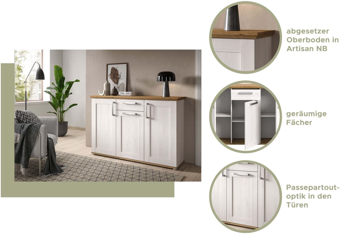 Home affaire Kommode COSENZA | Weiß