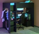 Parisot Hochbett Meddox mit LED & integriertem Gaming-Arbeitsplatz 4