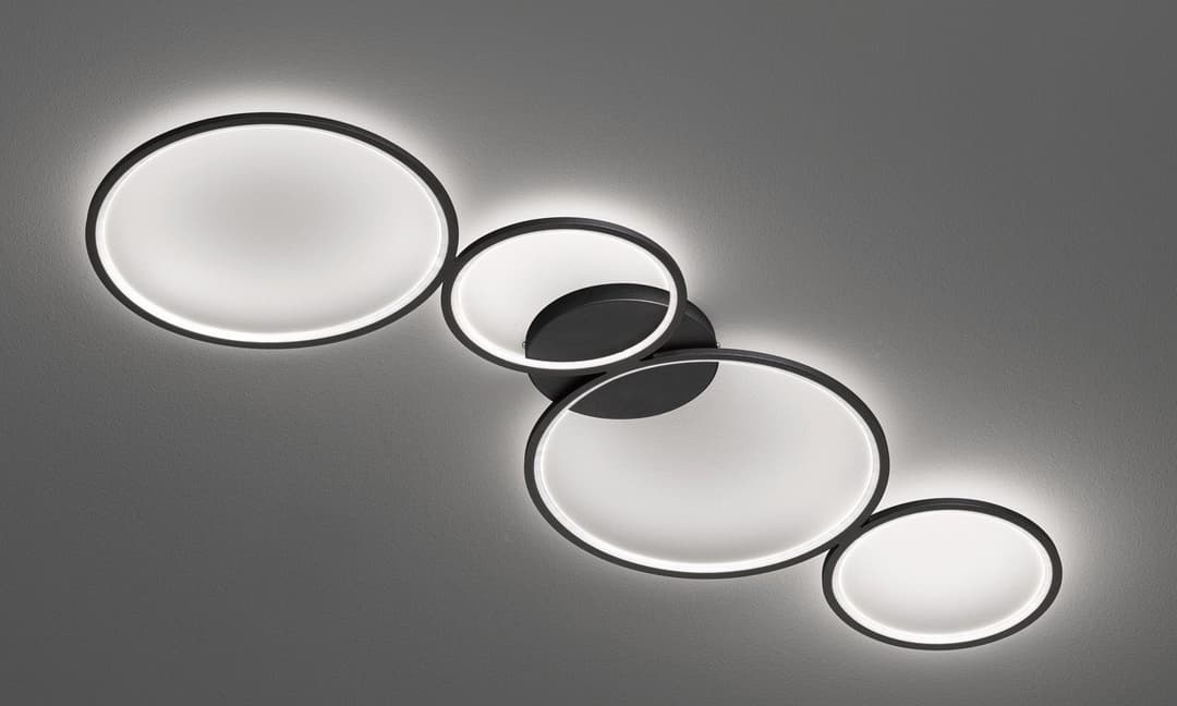 TRIO Leuchten LED Deckenleuchte Rondo | Schwarz