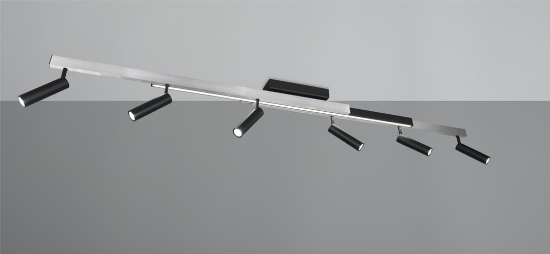 TRIO Leuchten LED Deckenleuchte ZENO | Schwarz