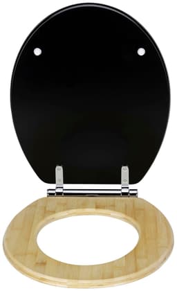WENKO WC-Sitz Bambusa Black | Schwarz