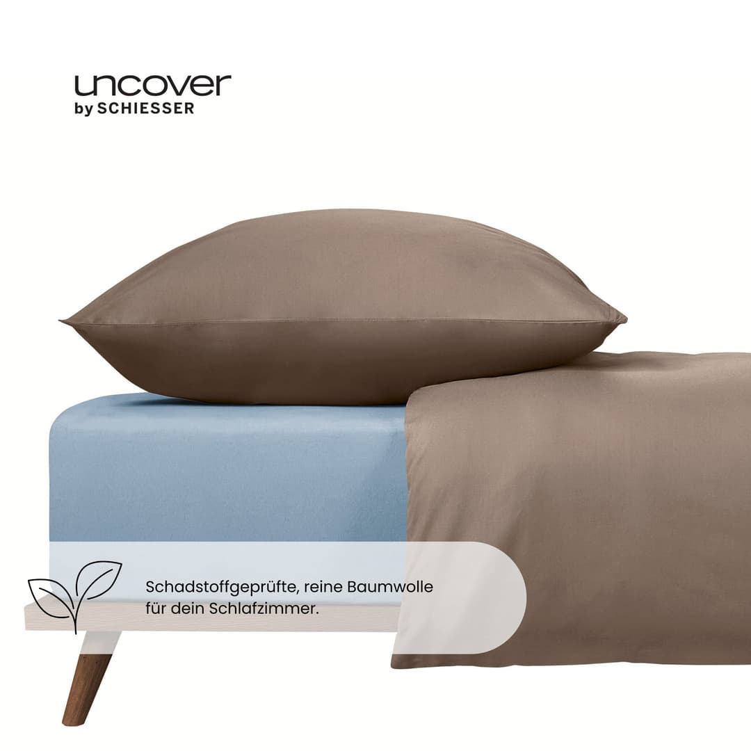 uncover by SCHIESSER Spannbettlaken New Jersey | Blau