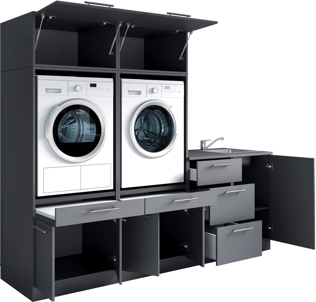 Laundreezy Mehrzweckschrank-Set | Schwarz