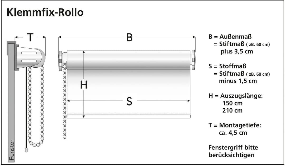 Seitenzugrollo Druck Sterne | Grau