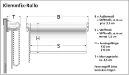 Seitenzugrollo Druck Sterne | Grau