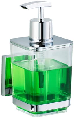 WENKO Seifenspender Vacuum-Loc Quadro | Silber