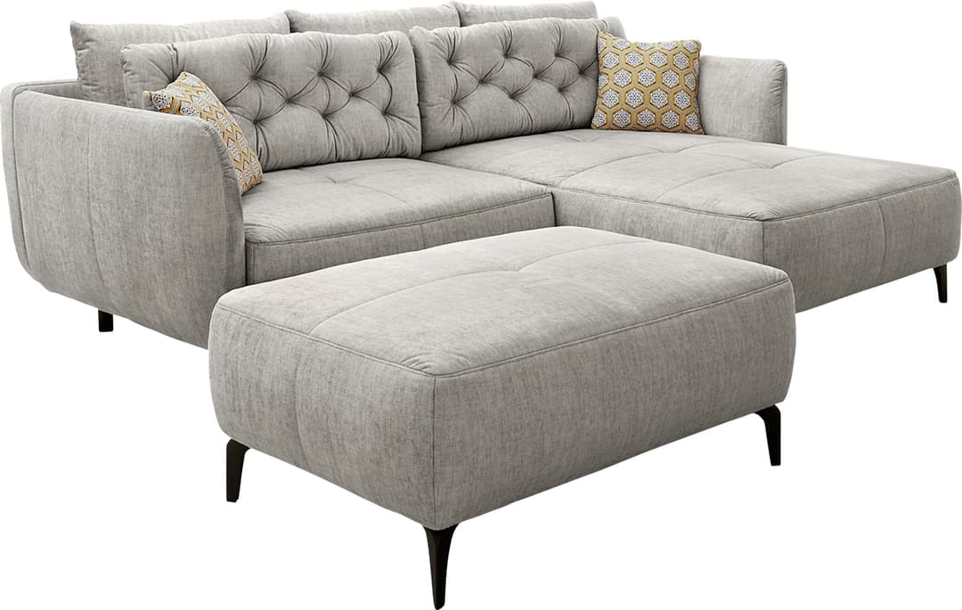 Jockenhöfer Gruppe Ecksofa Salo L-Form | Grau