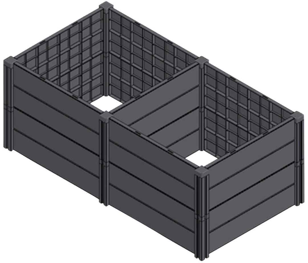 KHW Hochbeet Demeter XL | Schwarz