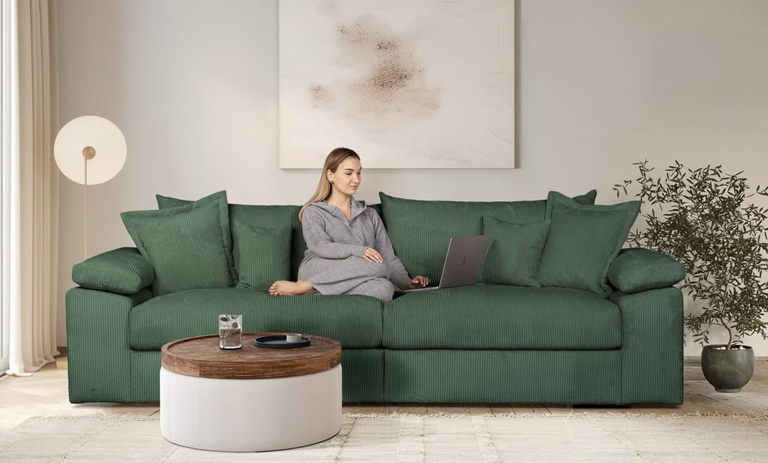 Home affaire Big-Sofa Soft&Cosy XL | Grün