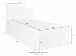 Westfalia Schlafkomfort Polsterbett | Schwarz