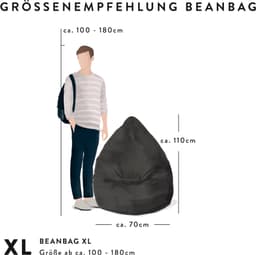 Magma Heimtex Sitzsack BeanBag KICKER XL | Grün