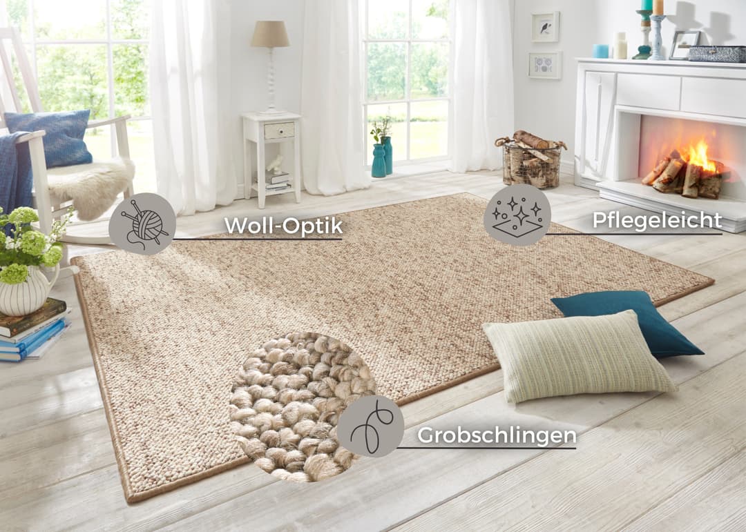 HANSE Home Teppich Wolly 2 | Beige