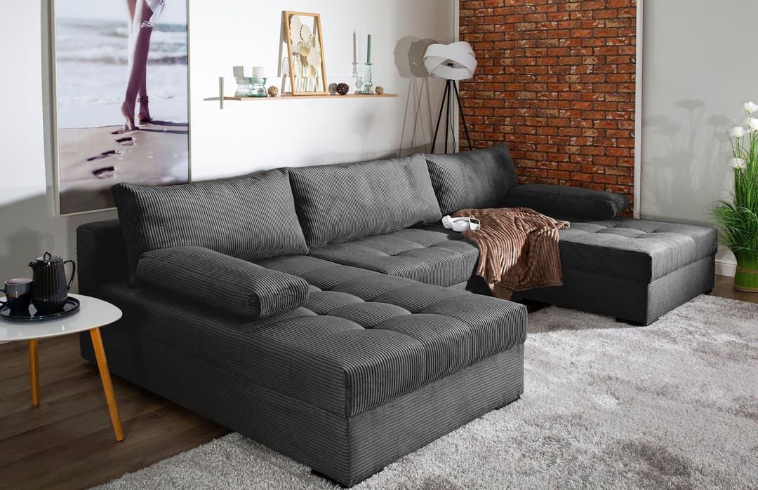 COLLECTION AB Josy U-Form Wohnlandschaft | Grau