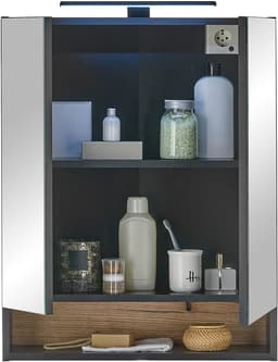 BASIC by Balculina Spiegelschrank Denver | Schwarz