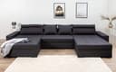 COLLECTION AB Wohnlandschaft Josy XXXL-Relax U-Form | Grau