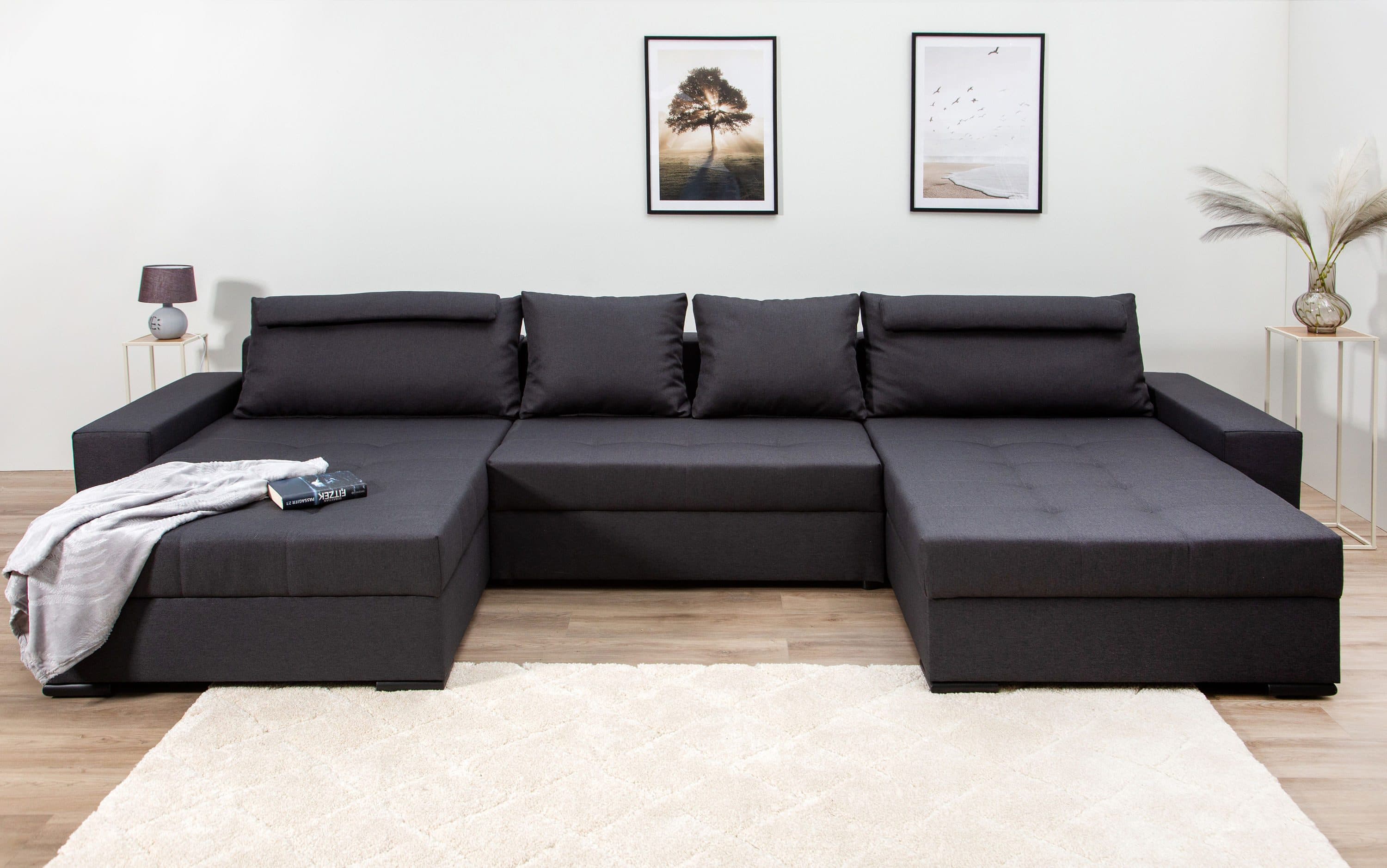COLLECTION AB Wohnlandschaft Josy XXXL-Relax U-Form | Grau