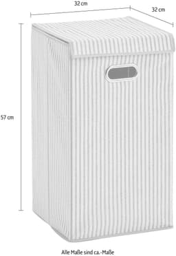 Zeller Present Wäschesortierer Stripes | Beige