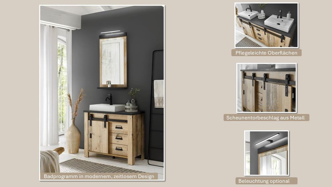 Home affaire Wäscheschrank SHERWOOD | Holztöne