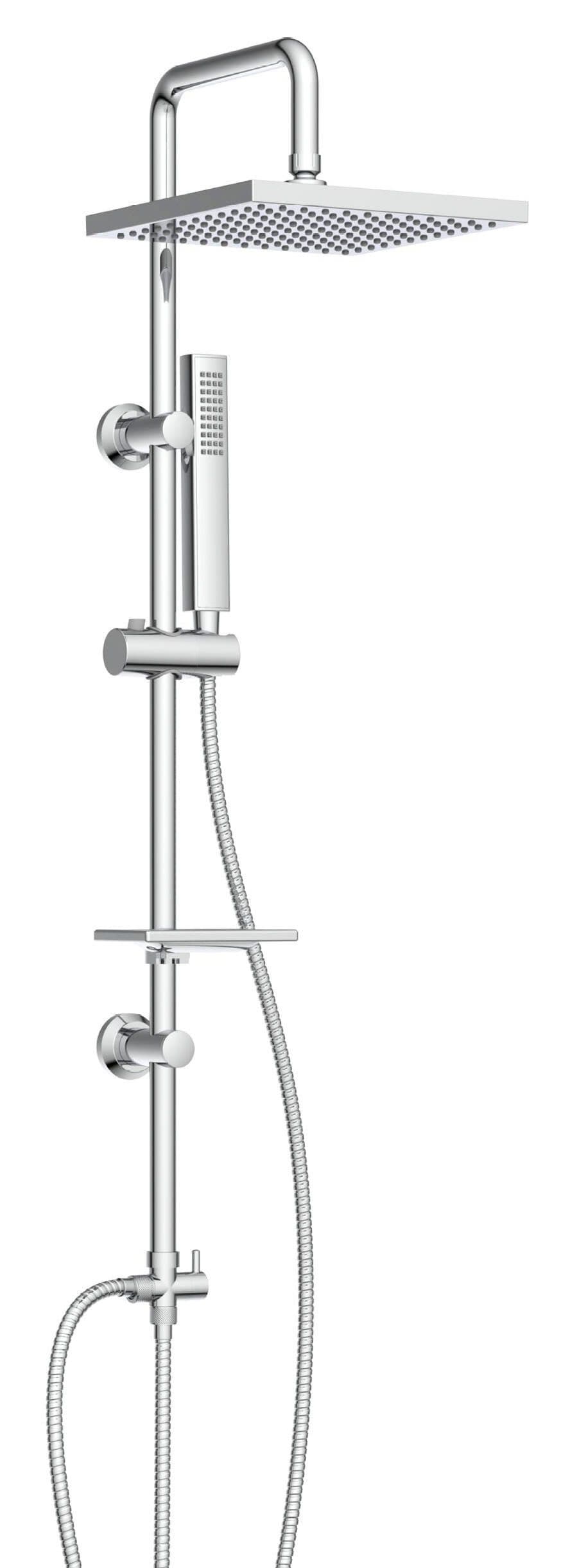 welltime Stangenbrause-Set LINA | Silber