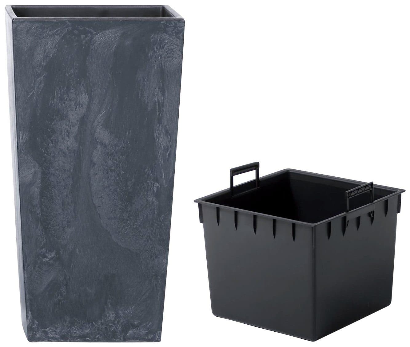 Prosperplast Urbi Square Effect Pflanzkübel | Grau