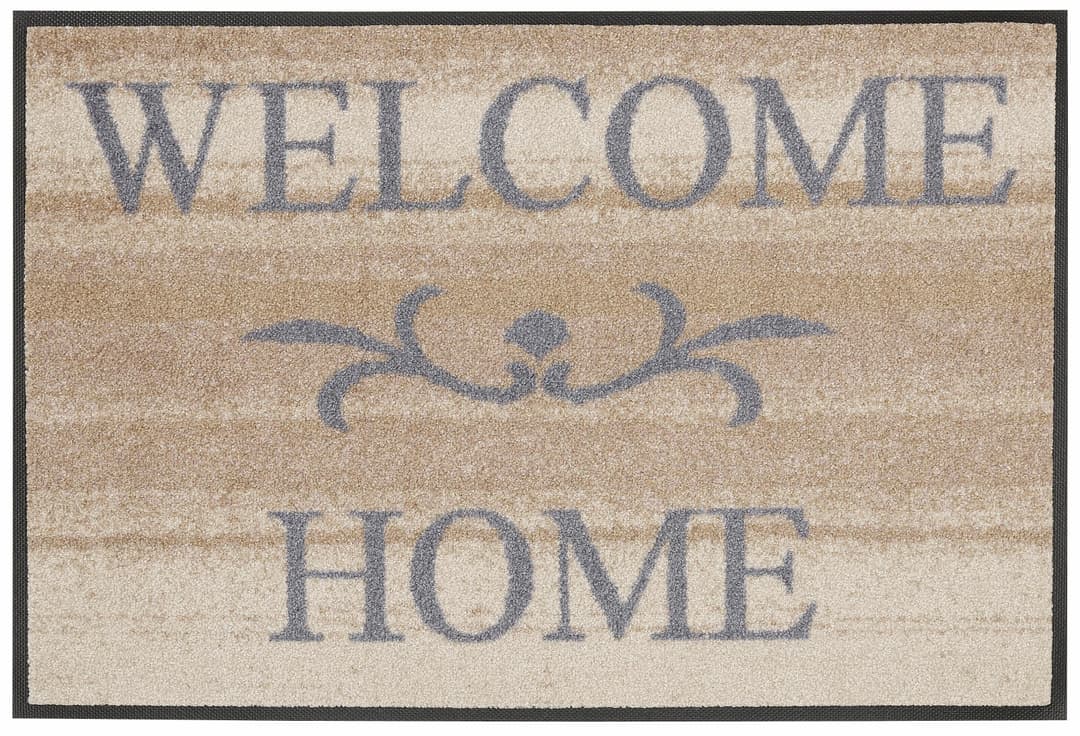 wash+dry by Kleen-Tex Fußmatte Welcome Home | Beige