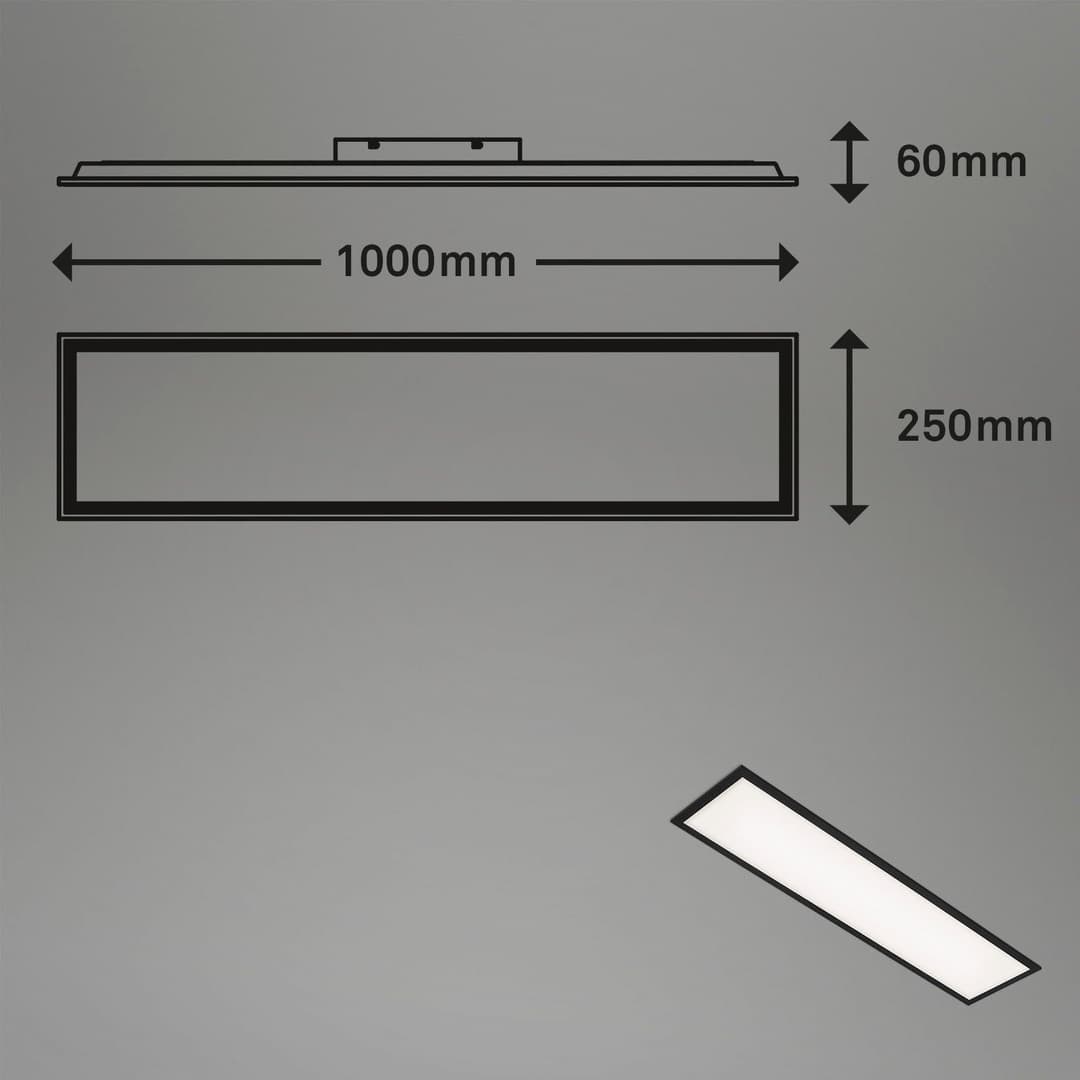 Briloner Leuchten LED Panel 7067015 Simple | Schwarz