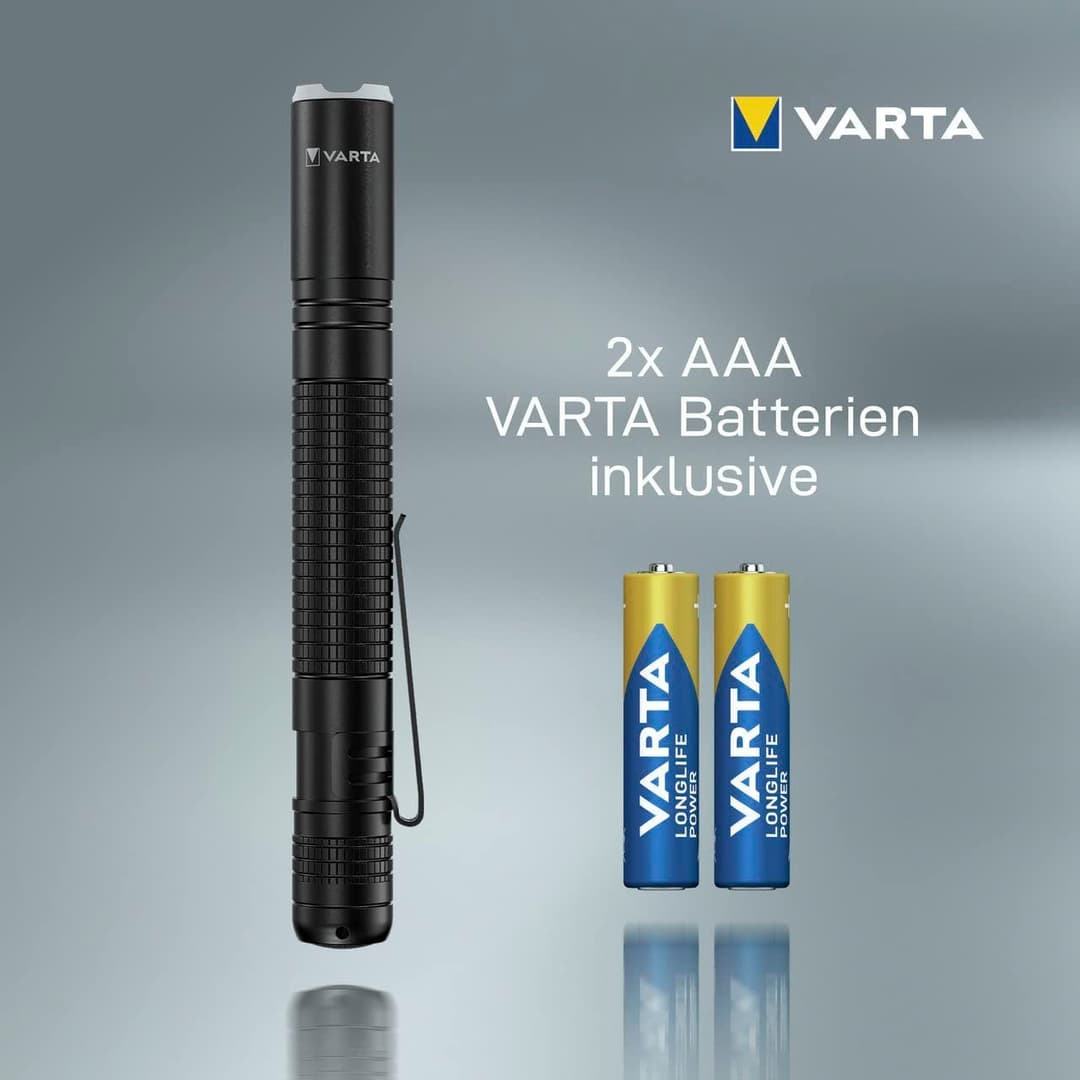 VARTA Aluminium Light F10 Pro Taschenlampe | Schwarz