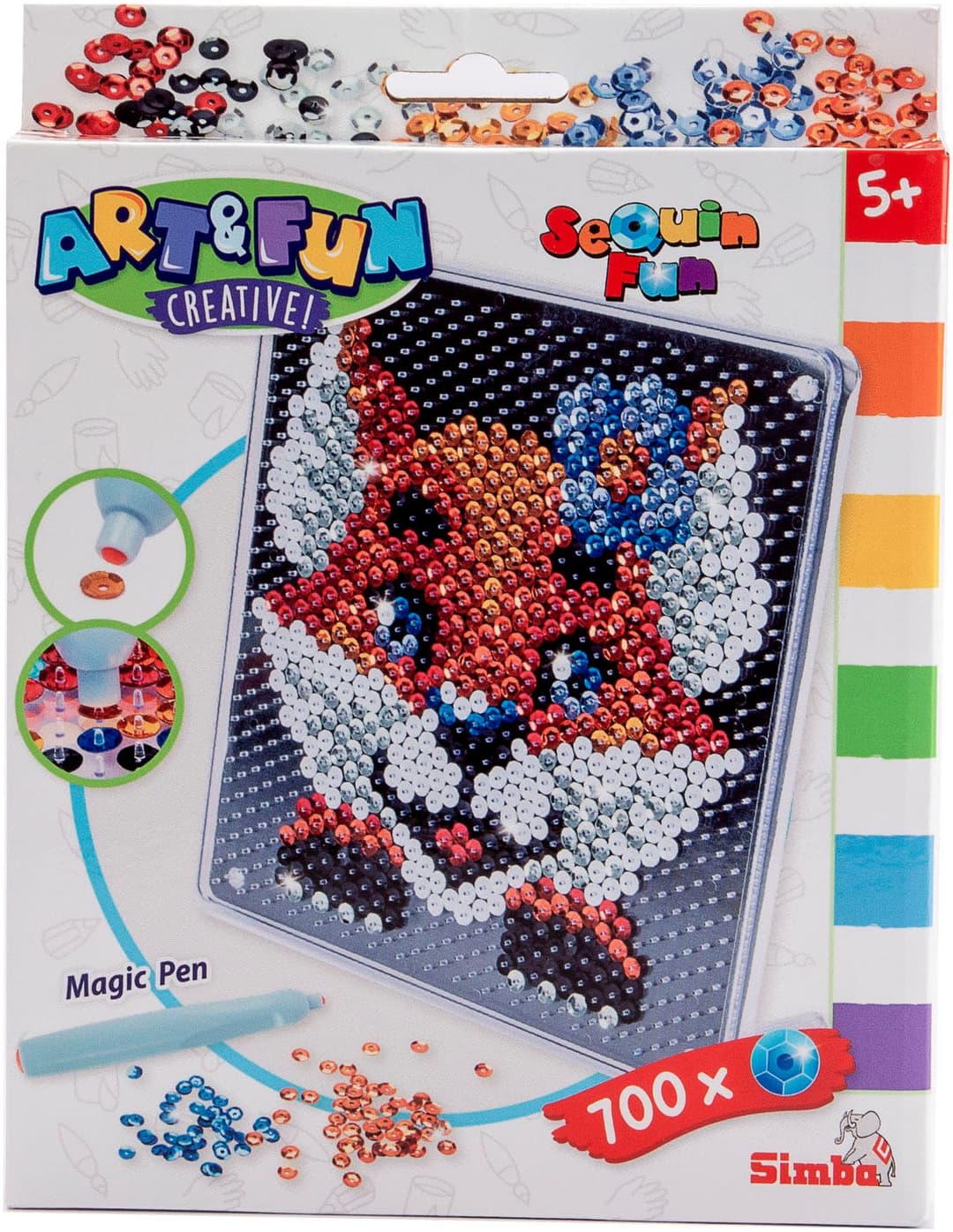 SIMBA Kreativset Art&Fun, Sequin Fuchs | Mehrfarbig