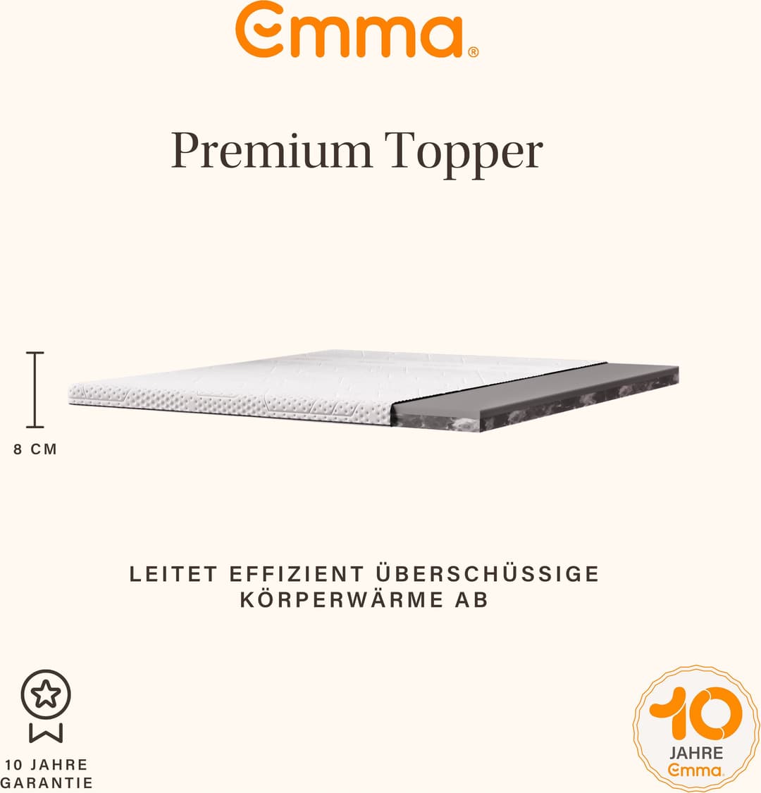 Emma Premium Topper | Weiß