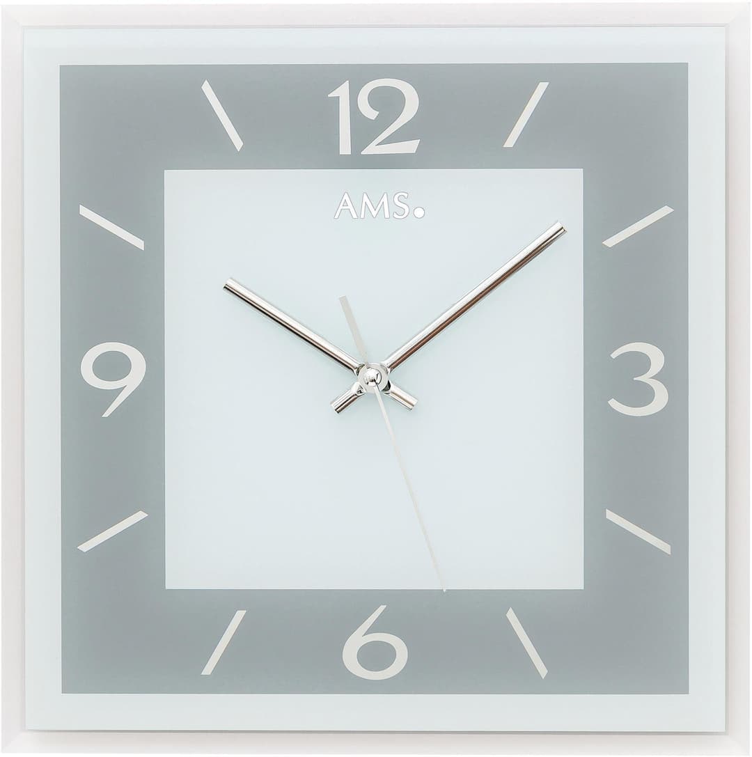 AMS Wanduhr W9573 | Silber