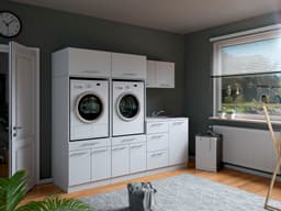Laundreezy Mehrzweckschrank-Set | Weiß