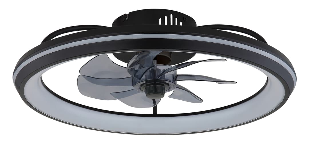 GLOBO LIGHTING CELESTE Deckenleuchte mit Ventilator | Schwarz