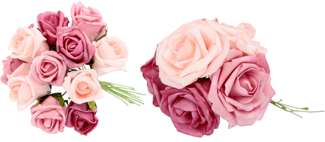 Kunstblume Pick Soft-Rosen | Weiß