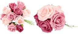 Kunstblume Pick Soft-Rosen | Weiß