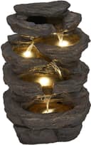 AcquaArte Gartenbrunnen Wasserfall MIRAS | Braun