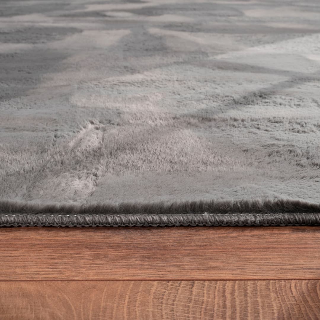 Paco Home Fellteppich Kunstfell Soft 380 | Grau