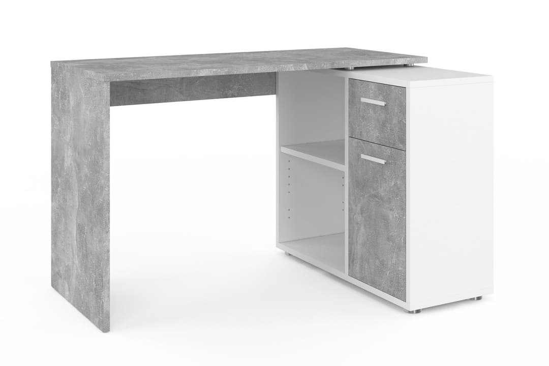 FMD Eckschreibtisch AUGSBURG | Grau