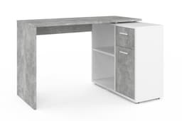 FMD Eckschreibtisch AUGSBURG | Grau