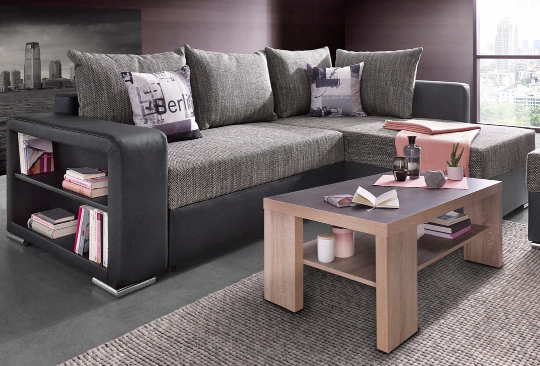 COLLECTION AB Ecksofa John L-Form | Grau
