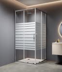 welltime Eckdusche Trento Slimline | Silber