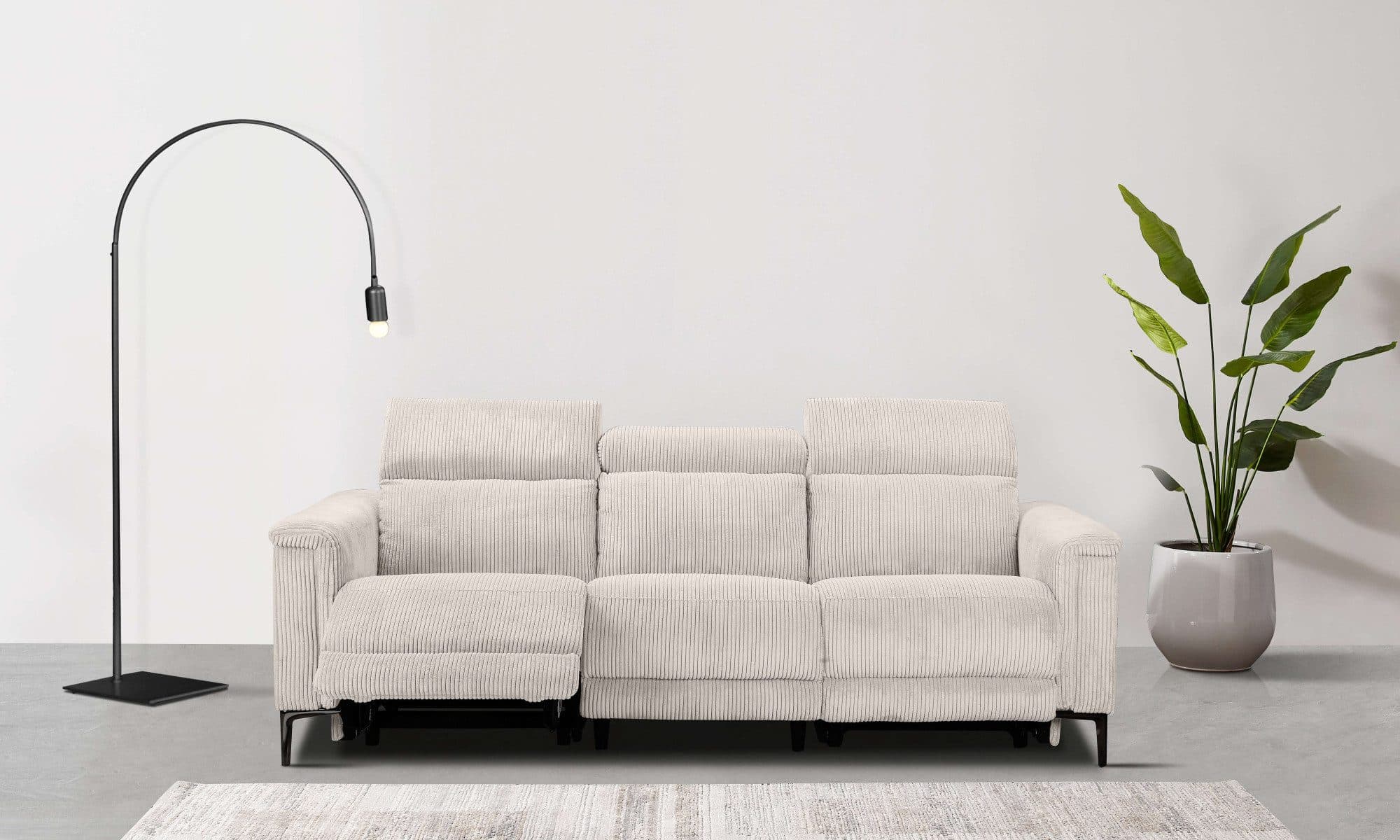 OTTO home 3-Sitzer LUND Cord | Beige