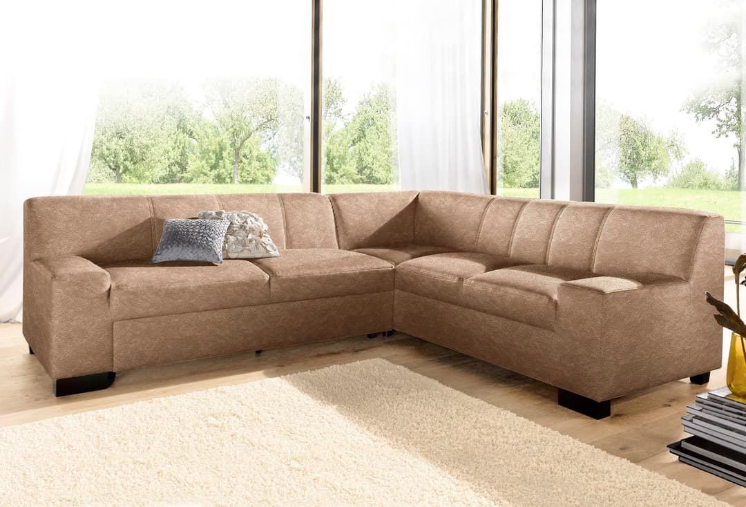 DOMO collection Ecksofa Norma | Braun