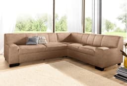 DOMO collection Ecksofa Norma | Braun