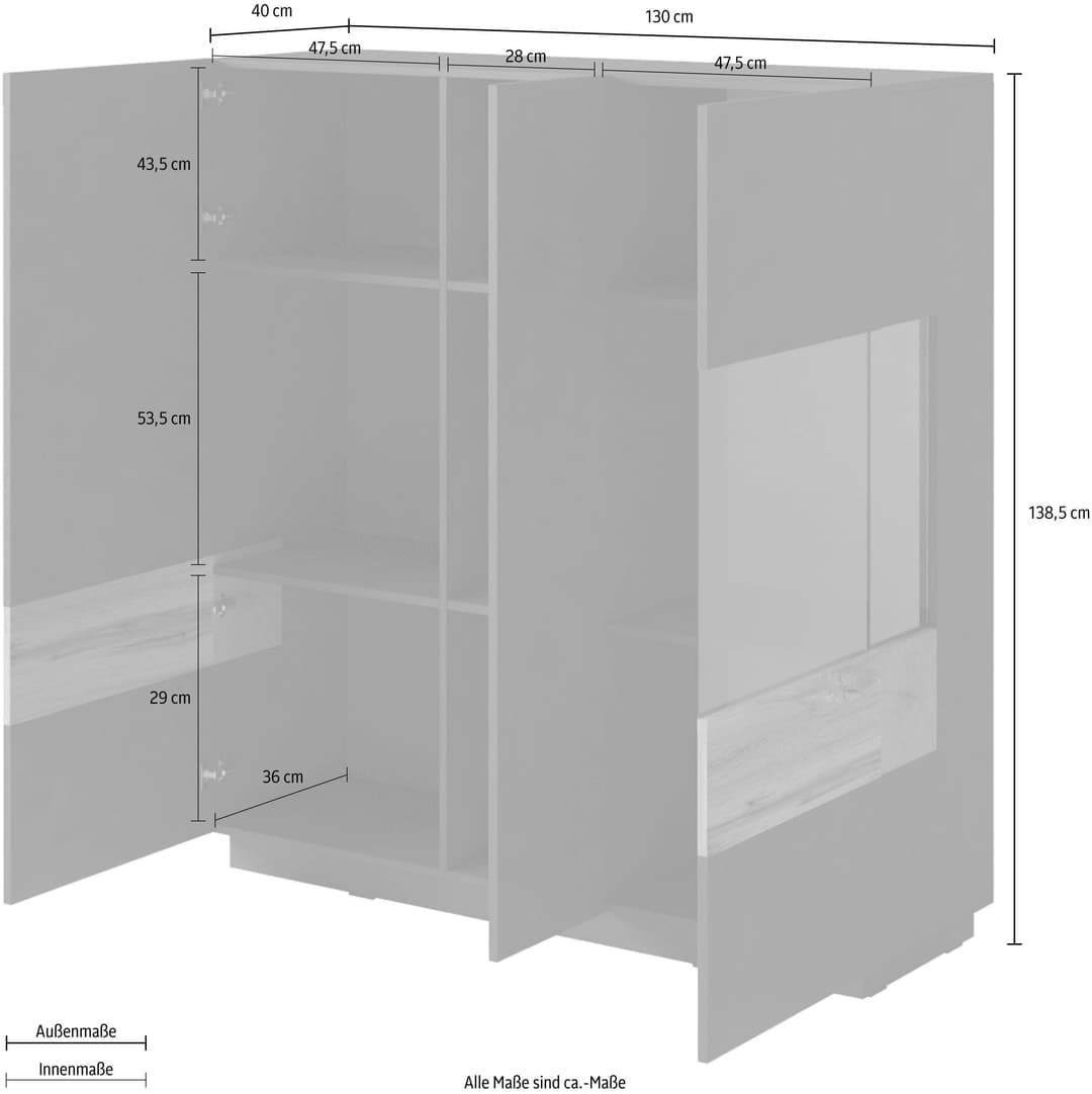 OTTO home Sideboard SILKE | Grau