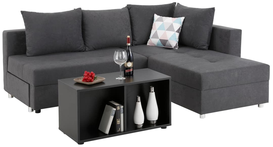 Home affaire Ecksofa Italia L-Form | Grau
