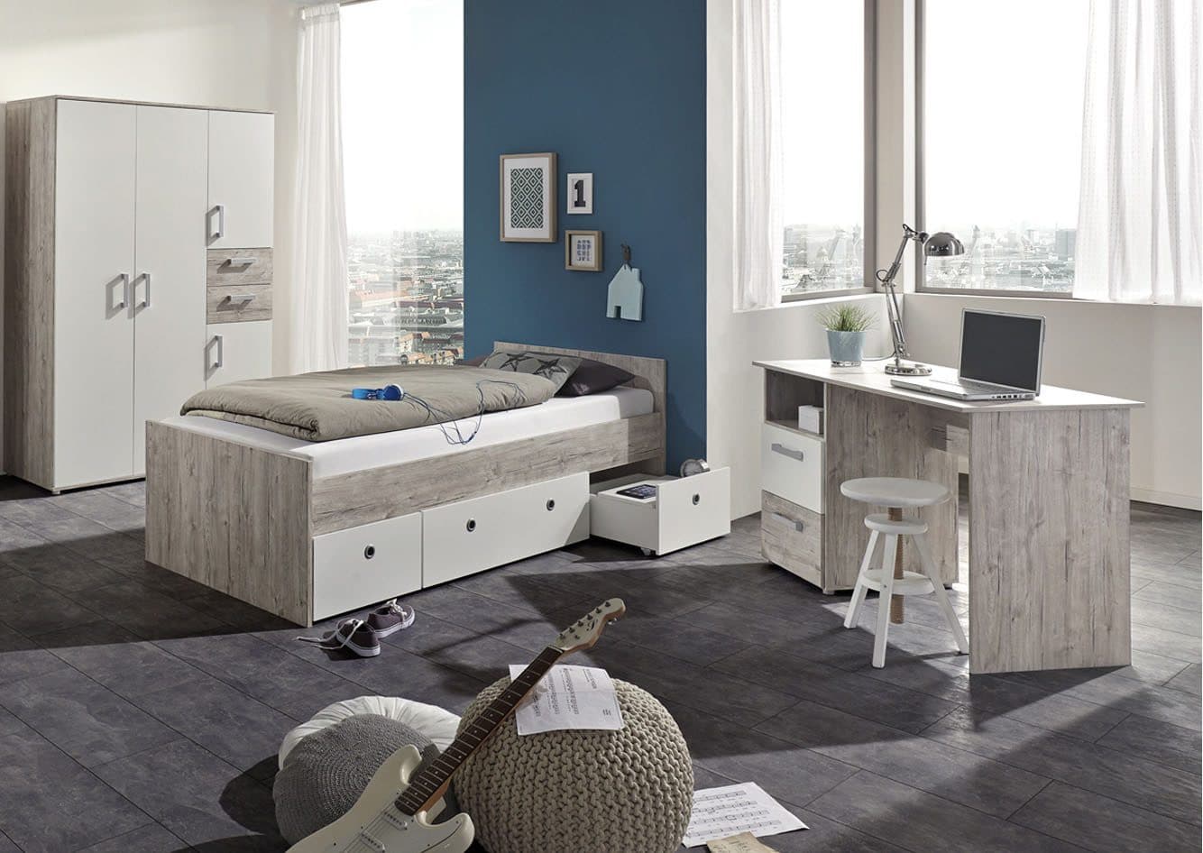 arthur berndt Jugendzimmer-Set »Bente« 5-teilig | Holztöne