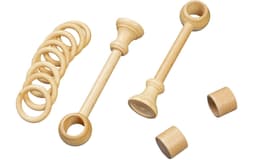 SN DECO GROUP Gardinenstange Cafiro | Holztöne