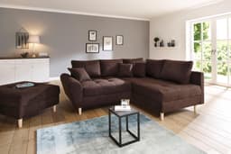 Home affaire Ecksofa Rice L-Form | Braun