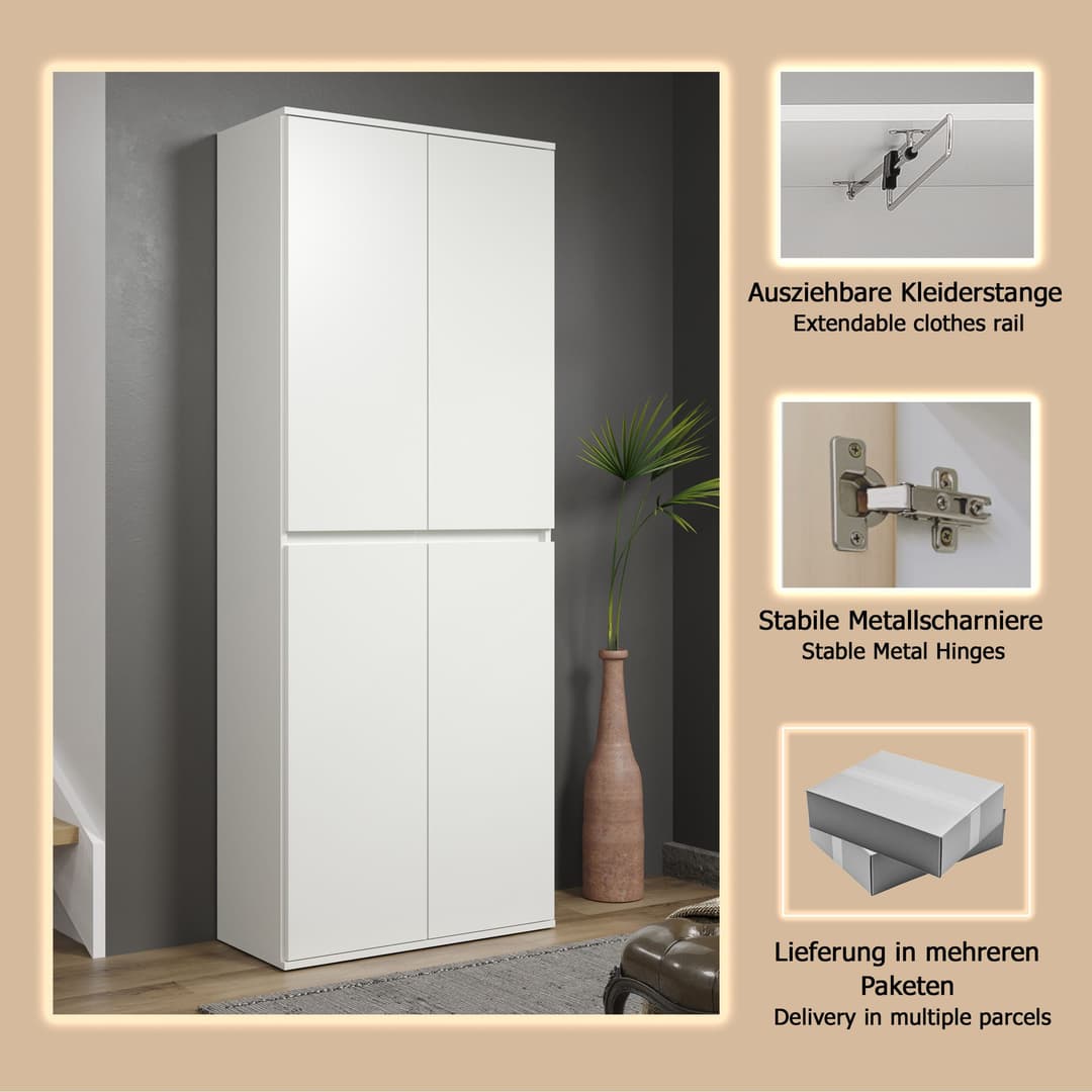 INOSIGN Novara Mehrzweckschrank | Weiß