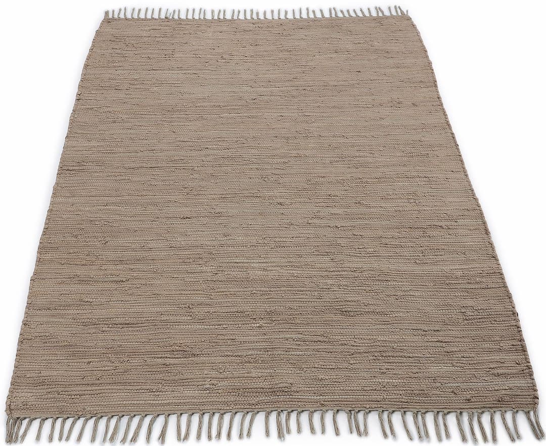 carpetfine Teppich Kelim Chindi uni | Braun